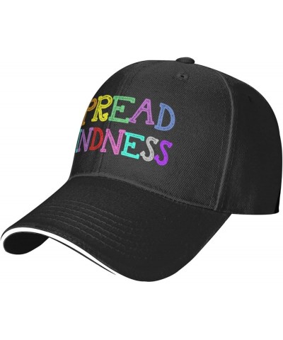 Hat Spread Kindness Love Peace Baseball Cap Men Funny Ponytail Hat Gift Trucker Hat Women Sun Hat Dad Cap Black Black $10.15 ...