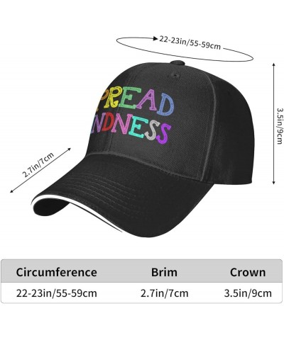 Hat Spread Kindness Love Peace Baseball Cap Men Funny Ponytail Hat Gift Trucker Hat Women Sun Hat Dad Cap Black Black $10.15 ...