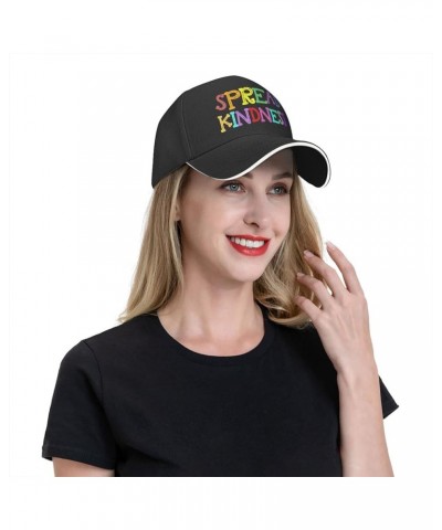 Hat Spread Kindness Love Peace Baseball Cap Men Funny Ponytail Hat Gift Trucker Hat Women Sun Hat Dad Cap Black Black $10.15 ...