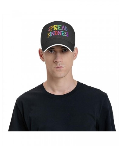 Hat Spread Kindness Love Peace Baseball Cap Men Funny Ponytail Hat Gift Trucker Hat Women Sun Hat Dad Cap Black Black $10.15 ...