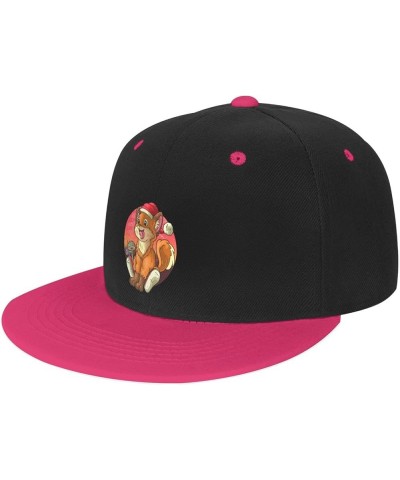 Naughty Dog Baseball Cap for Men Women Snapback Hat Adjustable Flat Bill Hats Pink $12.61 Baseball Caps