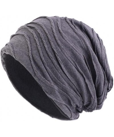 MSBRIC Unisex Fleece Double Layer Casual Sports Warm Hat Soft Thick Knitted Stripe Outdoor Cycing Bonnet Plain Cap - Color 28...