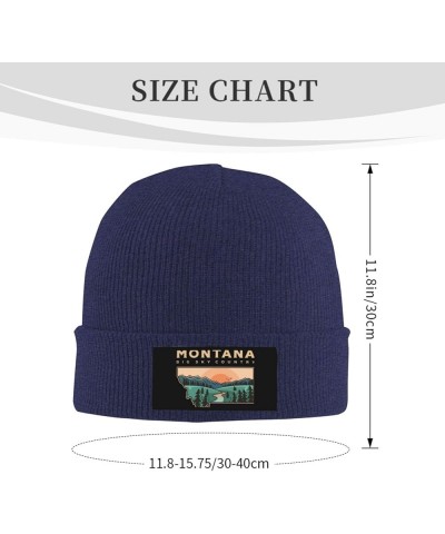 Men Hats Winter Hiking Fall Beanie Cap Womens Knit Workout Cap Beanies for Fall and Winter Novelty Montana Caps Navy Blue $14...