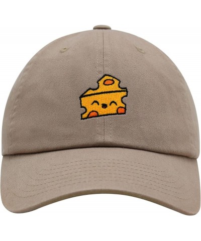 Cheese Premium Dad Hat Embroidered Baseball Cap Foodie Cheesy Wine Khaki $14.24 Baseball Caps