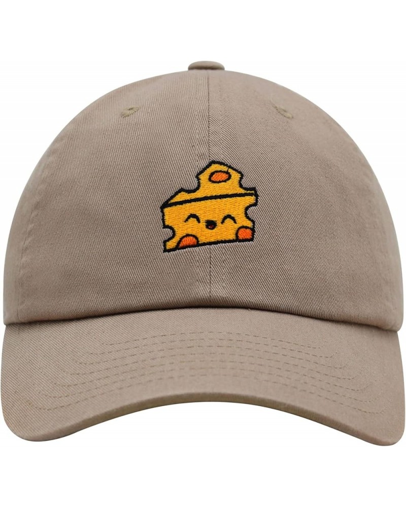 Cheese Premium Dad Hat Embroidered Baseball Cap Foodie Cheesy Wine Khaki $14.24 Baseball Caps