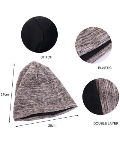 MSBRIC Unisex Fleece Double Layer Casual Sports Warm Hat Soft Thick Knitted Stripe Outdoor Cycing Bonnet Plain Cap - Color 28...