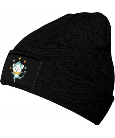 Unisex Beanie for Men and Women Cuffed Plain Knit Hat Winter Soft Warm Beanies Hats Cap Monkey Play Ball $10.79 Skullies & Be...