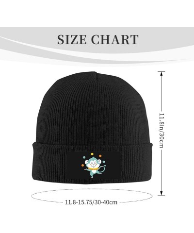 Unisex Beanie for Men and Women Cuffed Plain Knit Hat Winter Soft Warm Beanies Hats Cap Monkey Play Ball $10.79 Skullies & Be...