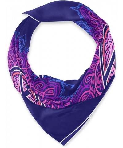 Women's Square Silk Scarf Neckerchief Scarves Headscarf Shawl Polyester Wrap Multi 16 $12.18 Scarves