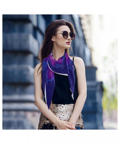 Women's Square Silk Scarf Neckerchief Scarves Headscarf Shawl Polyester Wrap Multi 16 $12.18 Scarves