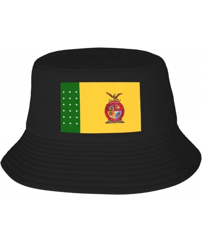 Flag of Sinaloa Fisherman HatUnisex Packable Outdoor Fashio Sunshade Fisherman Hat Black $13.67 Bucket Hats