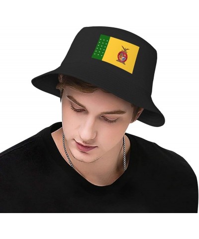 Flag of Sinaloa Fisherman HatUnisex Packable Outdoor Fashio Sunshade Fisherman Hat Black $13.67 Bucket Hats