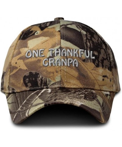 Custom Camo Baseball Cap 1 Thankful Granpa Blessed Family B Cotton Forest Tree Khaki Design Only $13.20 Baseball Caps