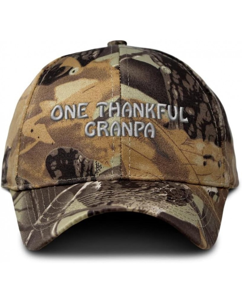 Custom Camo Baseball Cap 1 Thankful Granpa Blessed Family B Cotton Forest Tree Khaki Design Only $13.20 Baseball Caps