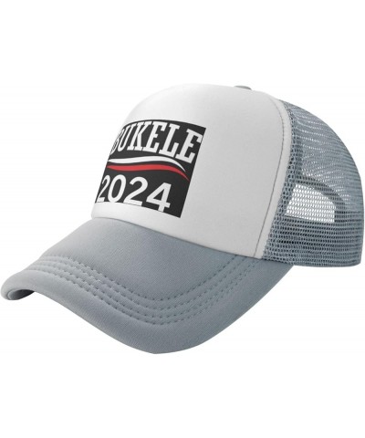 Nayib Bukele 2024 for President Gifts Trucker Hat Mesh Baseball Cap Men Ponytail Hat Adjustable Women Sun Hat Black Gray $10....