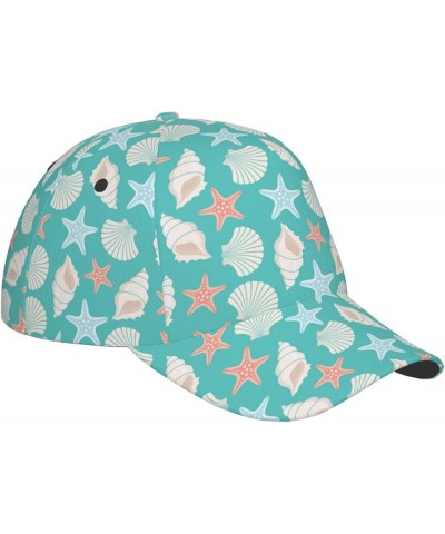 Ocean Fish Starfish Pearl Baseball Cap for Women Men Fashion Casual Trucker Hats Adjustable Hip Hop Snapback Hat Ocean Cute S...