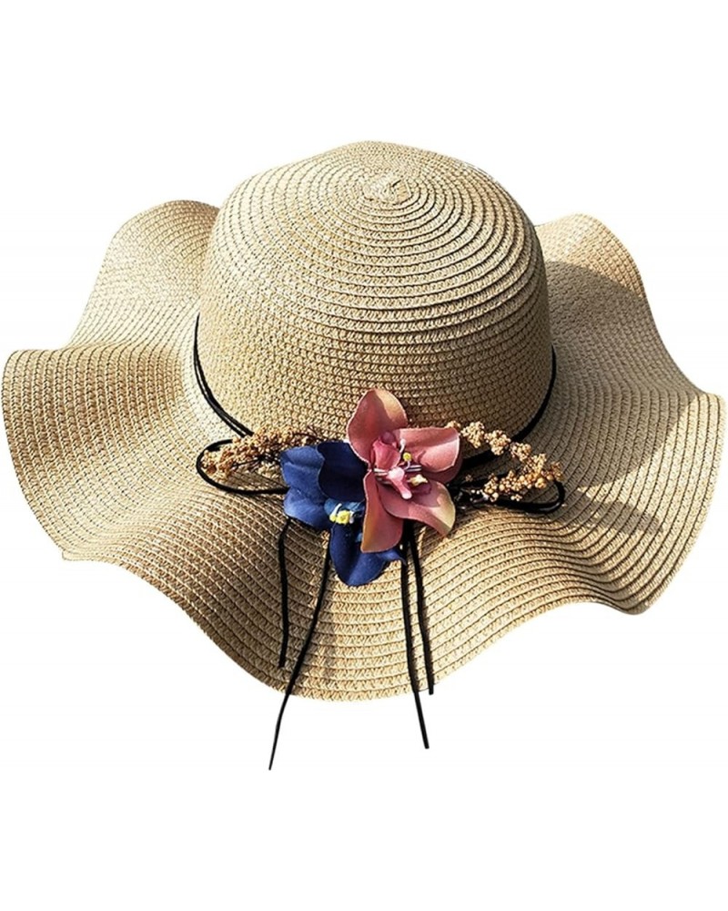 Panama Hat Sun Hats for Women Men Wide Brim Fedora Hat UV UPF 50+ Foldable Packable Summer Straw Beach Hat C-yellow $10.25 Su...