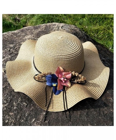 Panama Hat Sun Hats for Women Men Wide Brim Fedora Hat UV UPF 50+ Foldable Packable Summer Straw Beach Hat C-yellow $10.25 Su...