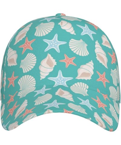 Ocean Fish Starfish Pearl Baseball Cap for Women Men Fashion Casual Trucker Hats Adjustable Hip Hop Snapback Hat Ocean Cute S...