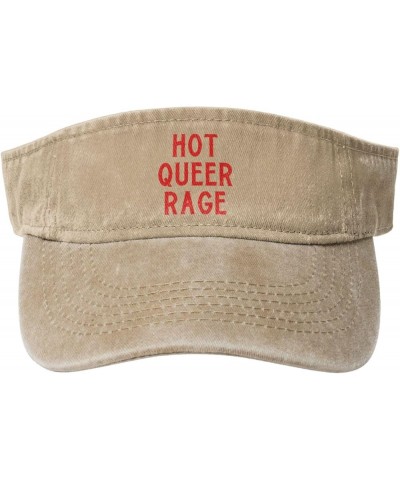 Hot Queer Rage Sport Sun Visor Hats Cotton Ball Caps Empty Top Baseball Sun Cap for Men Women,Black Natural $11.79 Visors