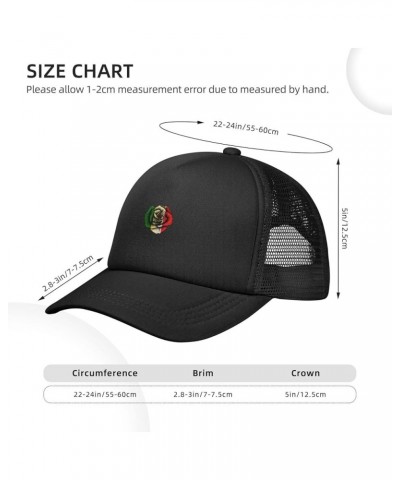 Trucker Hat Mesh Baseball Cap Adjustable Dad Hat Unisex Black Black $12.31 Baseball Caps