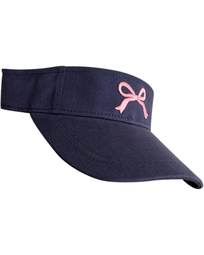 Baseballhat FashionOpenTopSunhat forGirlEmbroideryBowshat SunproofSpringBaseballPonytailhat forOutdoorSportActivity Navy Blue...