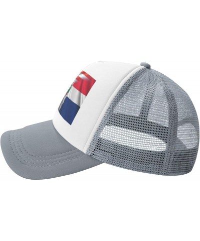 American Dominican Combined Corrugated Flag Baseball Cap Trucker Hat for Men and Women Adjustable Outdoor Mesh Snapback Hat G...