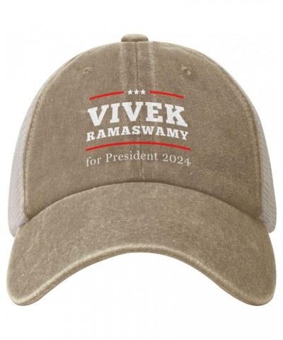 Vivek Ramaswamy for President 2024 Gifts Cowboy Hat Vintage Mesh Baseball Cap Women Trucker Hat Men Dad Hat Black Natural $11...