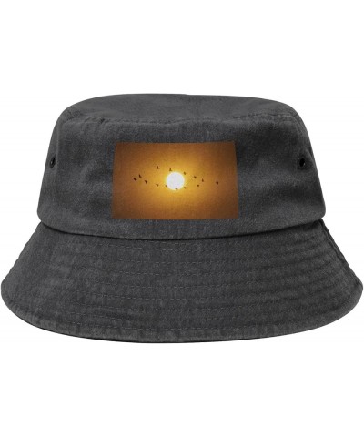 Migration of Birds Landscape Picture Bucket Hat for Women Men Summer Travel Sun Hat Outdoor Cap Funny Bucket Hats Black $11.9...