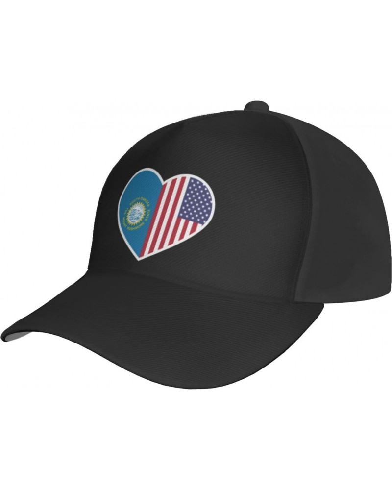 I Love America and South Dakotah Baseball Cap for Men Women Adjustable Dad Hat Outdoor Casual Trucker Caps Sun Hats Black $14...