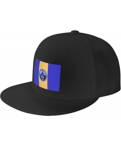 Flag of Southampton, New York Snapback Hats for Men Baseball Cap Trucker Hat Flat Brim Hats Black $12.59 Baseball Caps