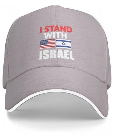 I Stand with Israel USA American Flag,Support Israeli Baseball Cap Women Trucker Hat Men Dad Hat Snapback Hat Black Gray $10....