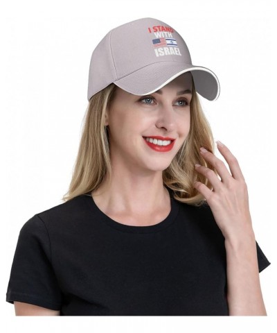 I Stand with Israel USA American Flag,Support Israeli Baseball Cap Women Trucker Hat Men Dad Hat Snapback Hat Black Gray $10....