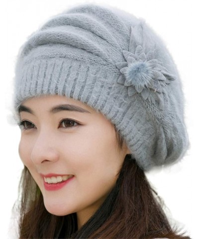 Slouchy Hat for Men and Women Trendy Winter Warm Chunky Soft Oversized Cable Knit Cap Outdoor Grey $5.39 Skullies & Beanies