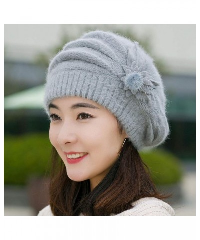 Slouchy Hat for Men and Women Trendy Winter Warm Chunky Soft Oversized Cable Knit Cap Outdoor Grey $5.39 Skullies & Beanies