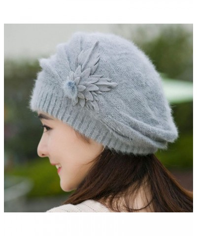 Slouchy Hat for Men and Women Trendy Winter Warm Chunky Soft Oversized Cable Knit Cap Outdoor Grey $5.39 Skullies & Beanies