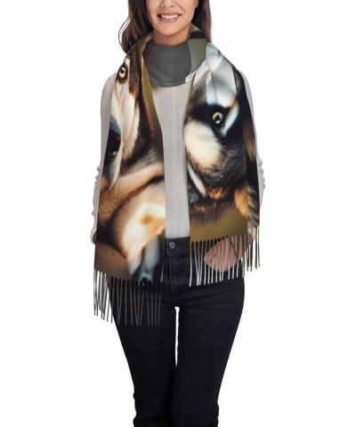 Cute Otter Print Tassel Scarf Women'S Tassel Shawl Scarf Wraps,Fringed Shawl Wrap Spring,Fall,Winter Cute Husky $13.50 Scarves