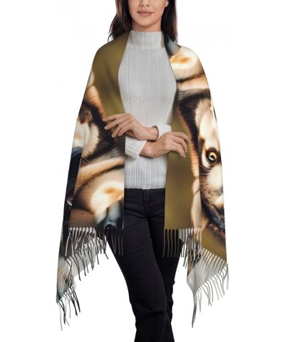 Cute Otter Print Tassel Scarf Women'S Tassel Shawl Scarf Wraps,Fringed Shawl Wrap Spring,Fall,Winter Cute Husky $13.50 Scarves