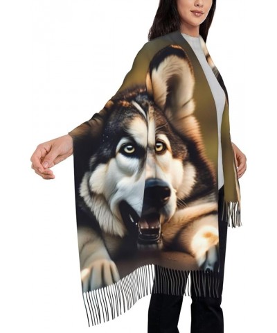 Cute Otter Print Tassel Scarf Women'S Tassel Shawl Scarf Wraps,Fringed Shawl Wrap Spring,Fall,Winter Cute Husky $13.50 Scarves