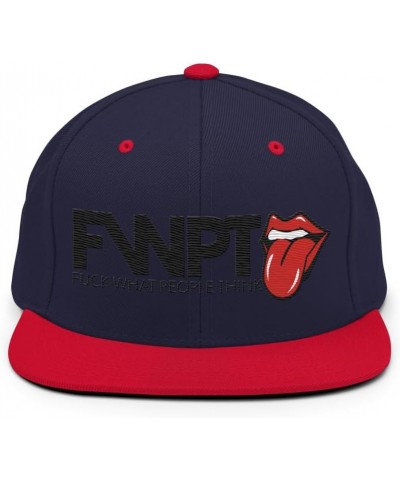 THEFWPT F*ck What People Think Snapback Hat Navy/ Red $20.88 Baseball Caps