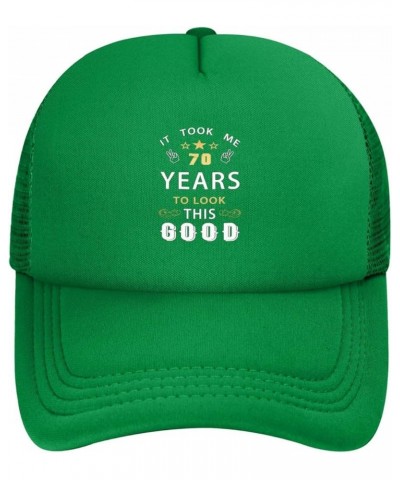 Dad Hat/Cap Mesh Baseball Cap Adjustable Trucker Hat Unisex Green $11.90 Baseball Caps