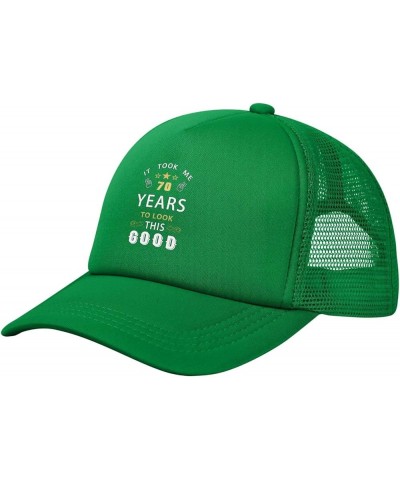 Dad Hat/Cap Mesh Baseball Cap Adjustable Trucker Hat Unisex Green $11.90 Baseball Caps