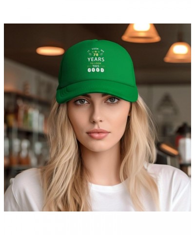 Dad Hat/Cap Mesh Baseball Cap Adjustable Trucker Hat Unisex Green $11.90 Baseball Caps