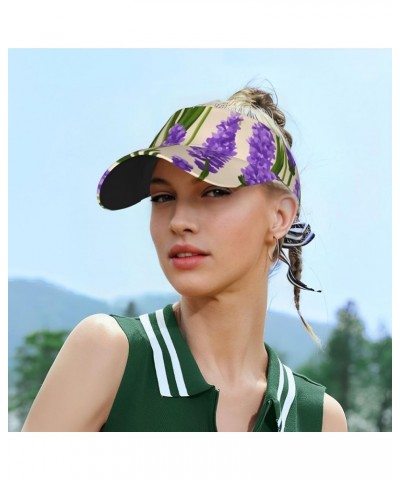 Green Snake Print Sports Sun Visor Hats Sun Protection Cap Hats Unisex Size Adjustable Beach Cap Hat Lavender Stamp $12.07 Vi...