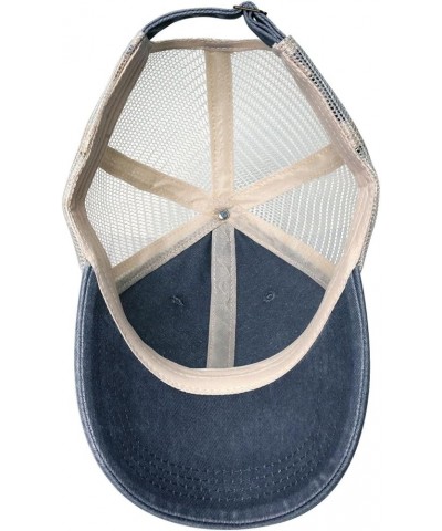 Vintage Flag Tractor Baseball Cap for Women Mens Hats Retro Mesh Caps Dad Hat Navy Blue $10.97 Baseball Caps