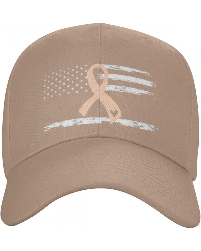 Uterine Cancer Awareness Hat Unisex Dad Truck Casual Hat Baseball Cap Natural $13.33 Baseball Caps