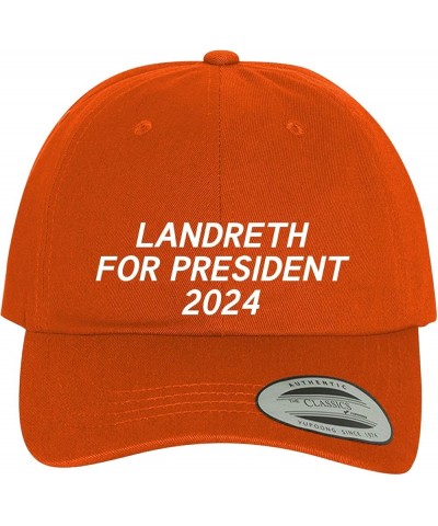 Landreth for President 2024 - Comfortable Dad Hat Baseball Cap Orange $19.23 Baseball Caps