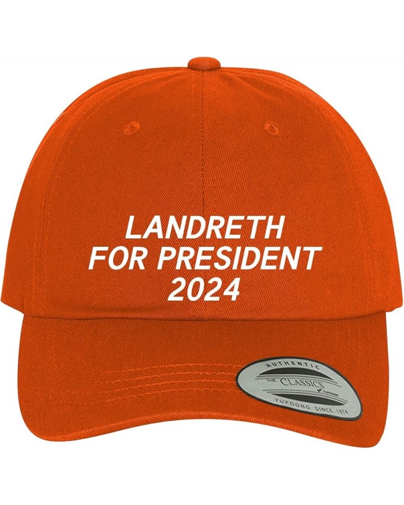 Landreth for President 2024 - Comfortable Dad Hat Baseball Cap Orange $19.23 Baseball Caps