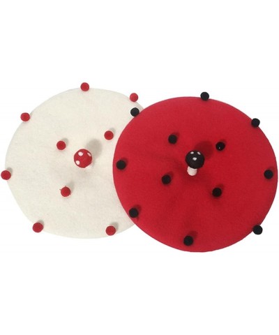 Winter hat Cartoon Wool Dots Keep Warm Outdoor Beret Autumn Winter Korean Version Party Painter Hat Women Winter Hat (Color :...