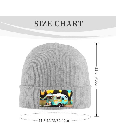 You Make Me Happy Camper Print Unisex Beanie for Men and Women Knit Hat Winter Beanies,Skater Beanie Gray $9.28 Skullies & Be...